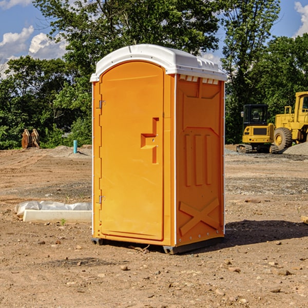 how often are the porta potties cleaned and serviced during a rental period in Mount Auburn Illinois